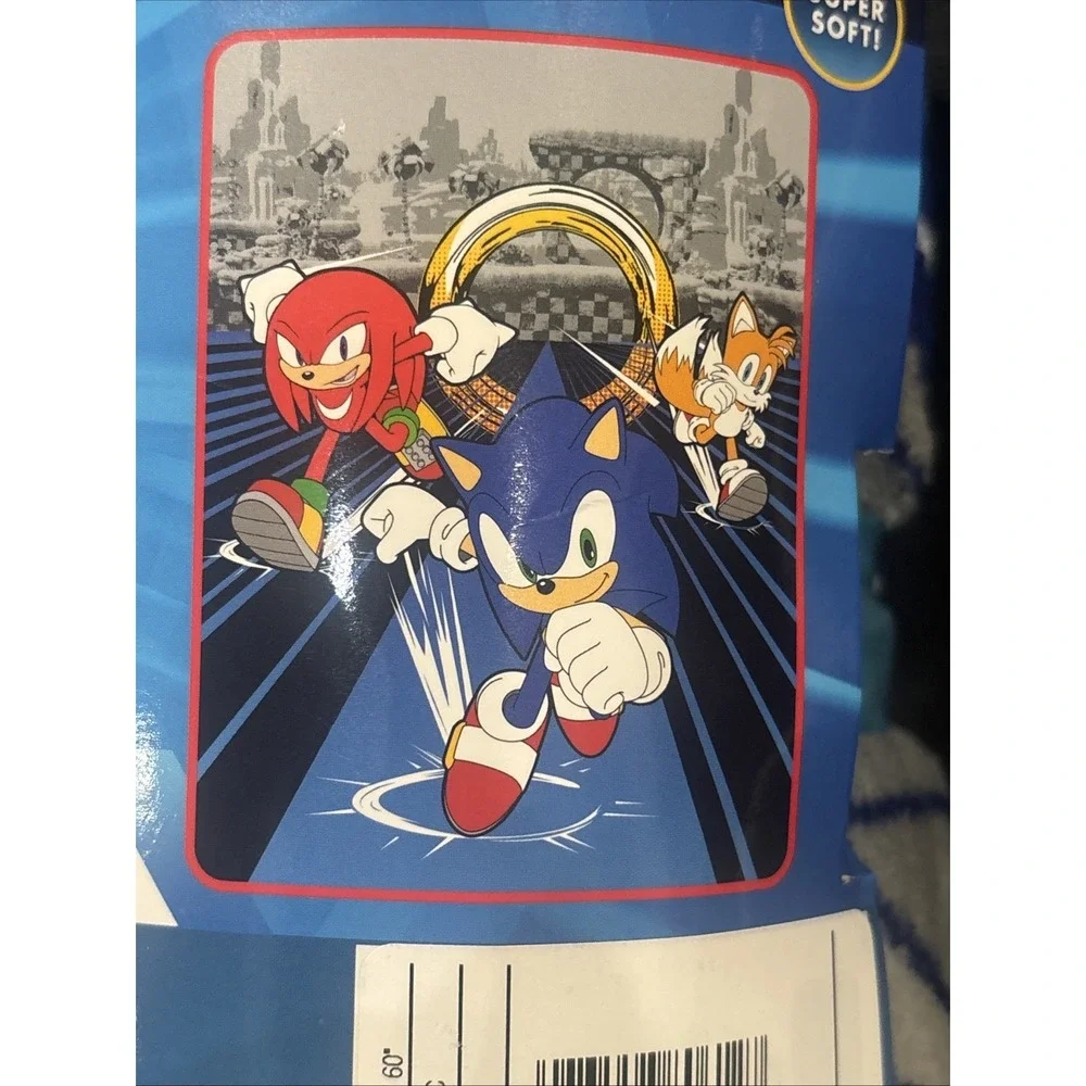 Sonic‎ The Hedgehog Sonic Knuckles Tails Graphic Throw Blanket 46